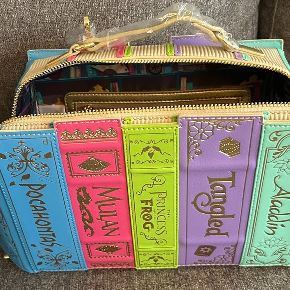 Loungefly Disney Princess Books Classics and Exclusive Volume 2 Crossbody Bags - Picture 4 of 14